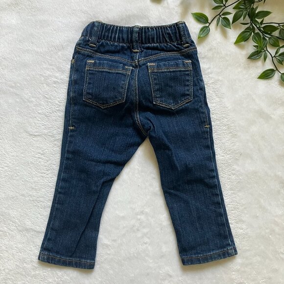 Old Navy 18-24M Dark Wash Skinny Jeans Stretch EUC Baby Girl - Picture 10 of 14